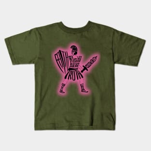 ARMOR OF GOD PINK Kids T-Shirt